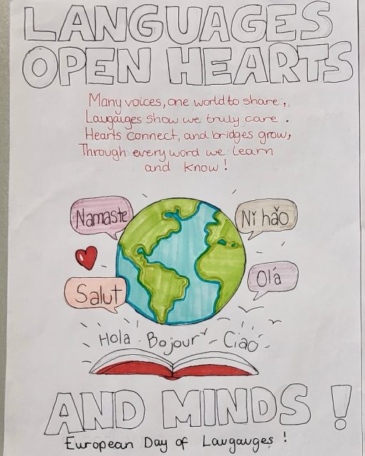 We are thrilled to show you our winning designs for the European Day of Languages competition! We had three winners and three runners-up, who all received prizes for their brilliant contributions. Well done to Penelope, Elizabeth and Diya 🥇 and Emily, Chanulya and Isla 🥈
#HollyLodgeLife #ExpectToAchieve