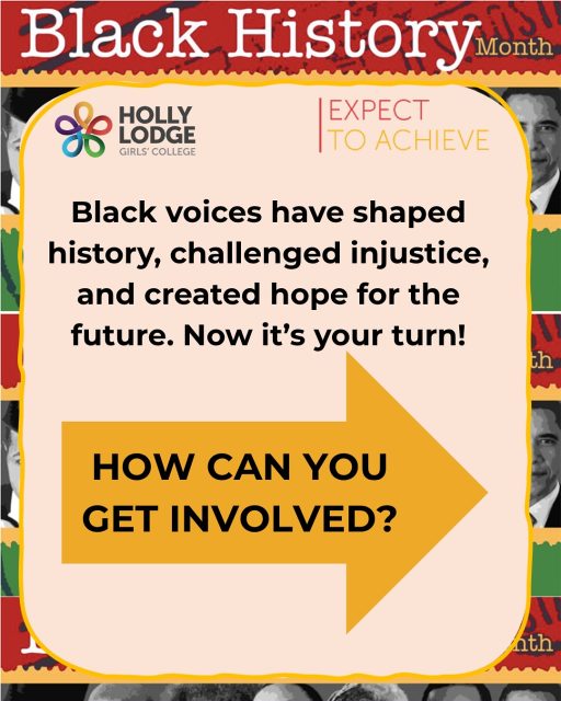 There’s still time to get involved with Black History Month! Deadline is 28th October. 📆
#HollyLodgeLife #ExpectToAchieve