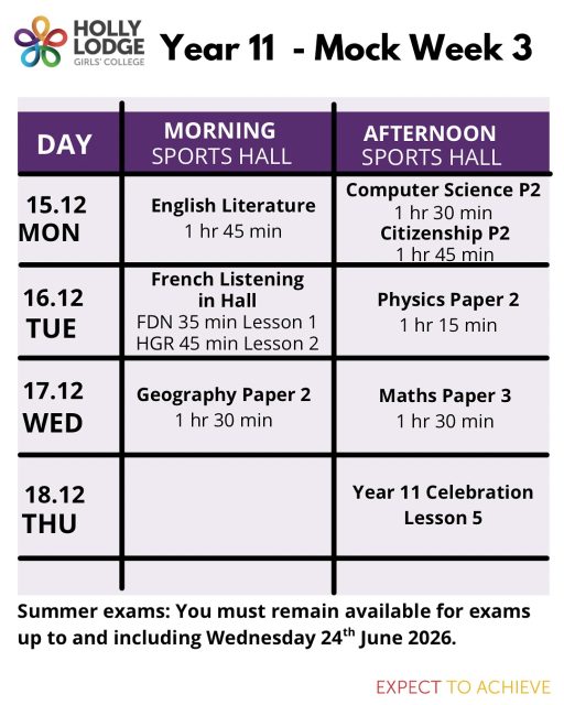 One final push for our Year 11 and Year 13! 💪 keep up the good work
#HollyLodgeLife #ExpectToAchieve