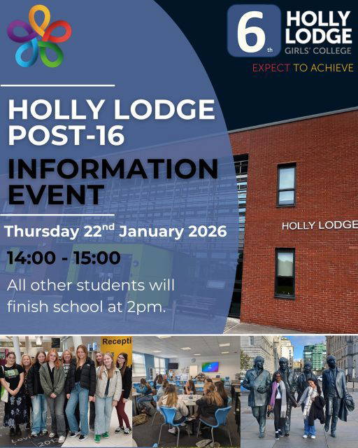 A reminder for all parents that our current Year 11s will be invited to a Post-16 information event in a couple of weeks. School will close at 2pm to accommodate this.
#HollyLodgeLife #ExpectToAchieve