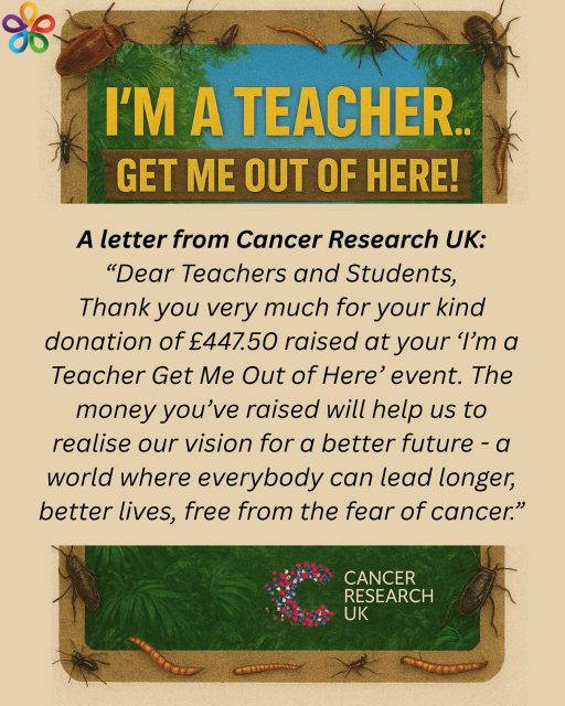 We received a lovely letter from Cancer Research after our event before Christmas. Not only that, over £2000 was donated through the group’s GoFundMe page on top of the £400 directly sent from ticket sales! Thanks again to everyone who got involved. 🕷️🐍🐛
#HollyLodgeLife #ExpectToAchieve