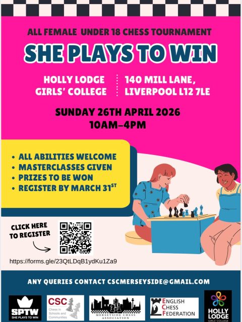 We are so excited to be hosting Liverpool’s first all-female under-18s Chess Tournament in April! ♟️
‘She Plays to Win’ aims to bring young women across the city together to celebrate their love of Chess through friendly competition, and the organisers are thrilled to be able to host their event in the city’s number one girls’ school! If you would like to get involved please see Mr Liptrot in P8.
#HollyLodgeLife #ExpectToAchieve