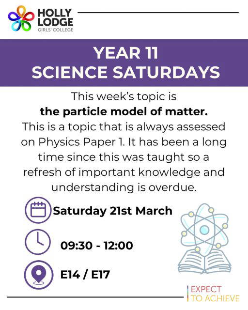 Attendance for Science Saturdays has been great so far - almost 60 students each week! Keep up the good work 💪
#HollyLodgeLife #ExpectToAchieve