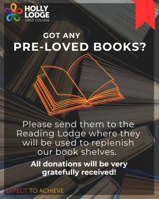 Having a Spring clean over the Easter break? We would be so grateful for your second-hand books!
#HollyLodgeLife #ExpectToAchieve