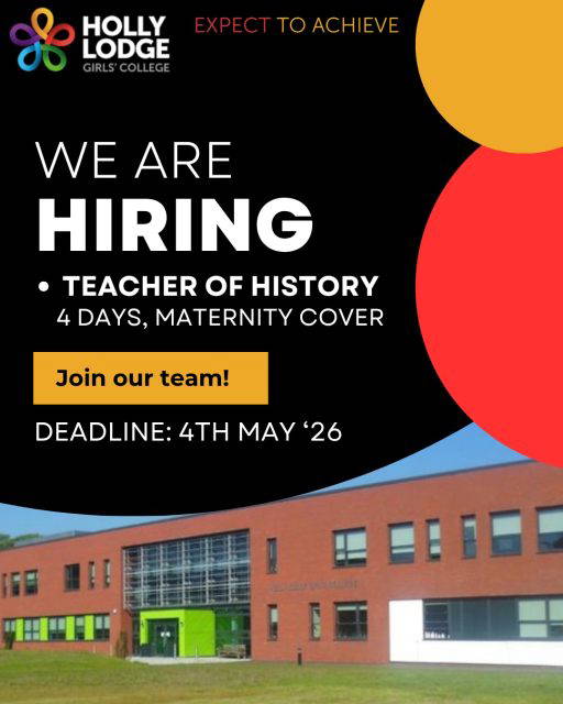 We are hiring! Please see the ‘Vacancies’ tab on our website for how to apply, plus all the documents you need to support your application. 
#HollyLodgeLife #ExpectToAchieve