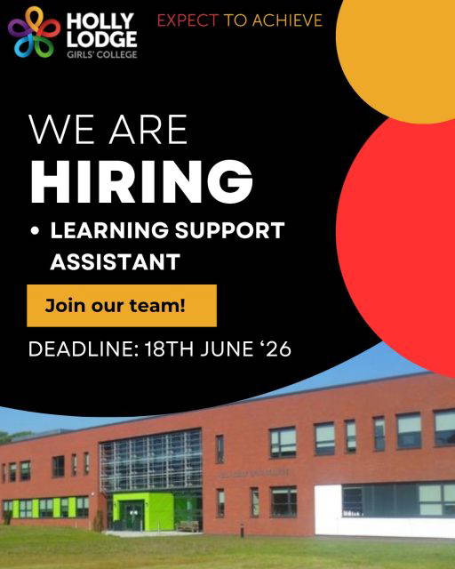 We are hiring! We are looking for two Learning Support Assistants and 2 Catering Assistants to join our school team. Head to the Vacancy tab on our website for more information. 🔗
#HollyLodgeLife #ExpectToAchieve