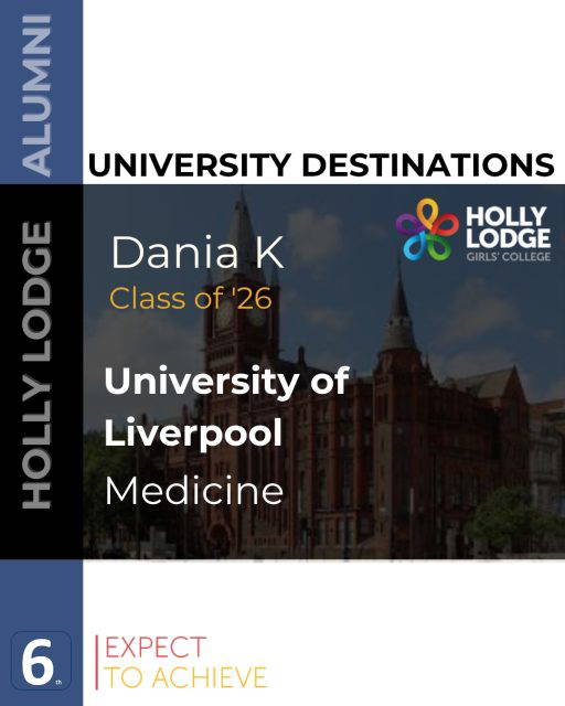 We are delighted to be sharing with you the next set of destinations for our former Year 13 students. As you can see at sixth form, you have so many pathways you can take which will take you to so many different careers and industries!
Keep in touch with us and let us know how you get on 🤞 #HollyLodgeLife #ExpectToAchieve