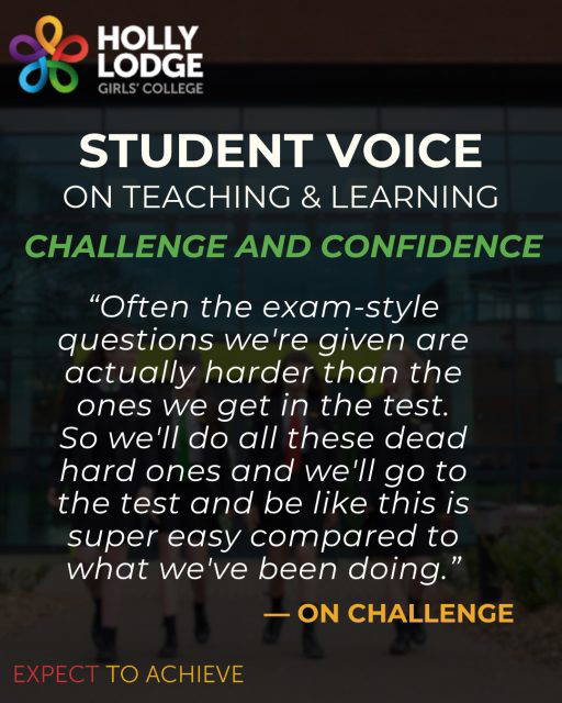 Students in Year 10 and 8 have been reflecting on Teaching and Learning at Holly Lodge, and what works well in school. This helps teachers better prepare for future lessons to ensure they are delivering the highest quality education! In the build-up to Admissions Evening on Thursday, we’ll be sharing with you some feedback to give you a taste of Holly Lodge Life in the classroom. 📚🍎
#HollyLodgeLife #ExpectToAchieve