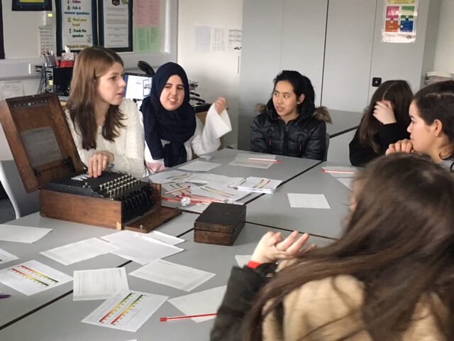 Year 12 and 13 learning just how technically difficult it was to crack the German codes